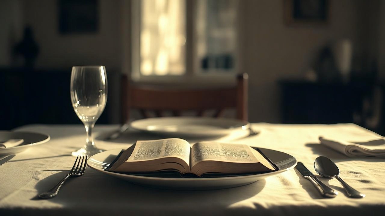 Bible on a plate - fasting spiritual discipline